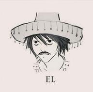 death_note L sombrero // 500x496 // 16KB