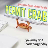 crab pen permit_crab you_have_been_visited_by // 639x639 // 32KB