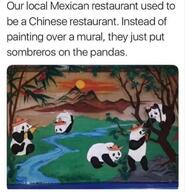 chinese mexican panda restaurant sombrero // 640x665 // 46KB